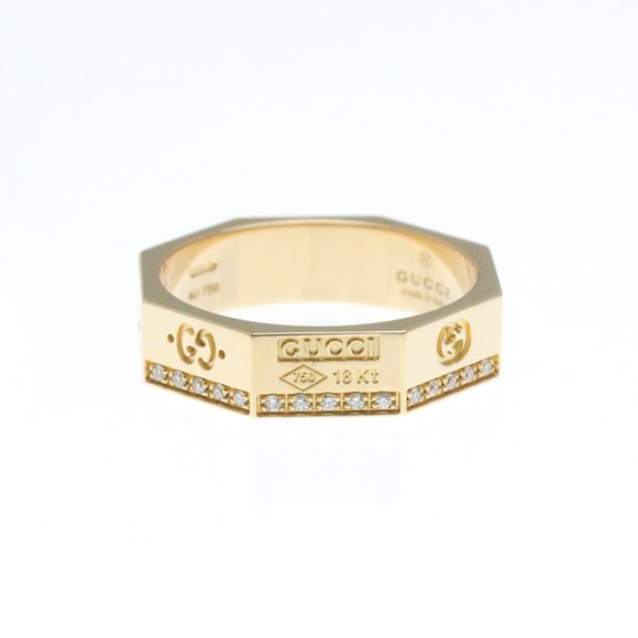 Gucci Octagonal Ring Diamond Pink Gold (18K) Fashion Diamond Band Ring Pink Gold - Picture 1 of 9
